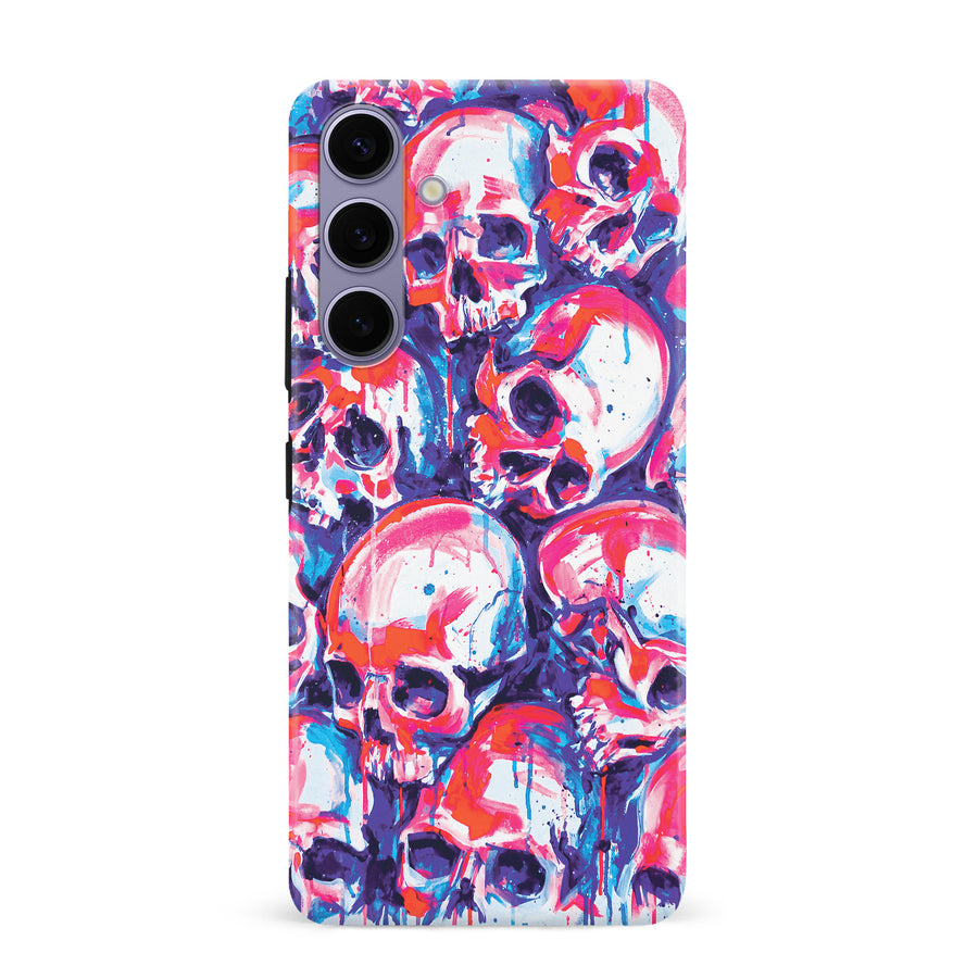 Samsung Galaxy S24 Plus Taytayski - Neon Skulls Phone Case