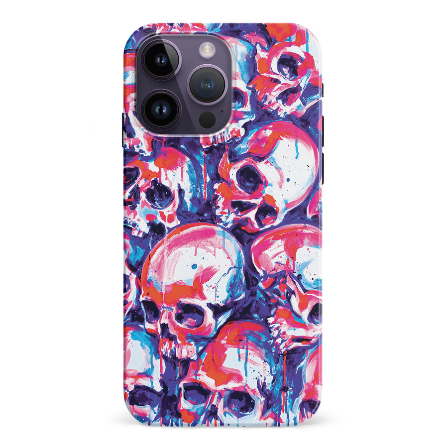 iPhone 15 Pro Taytayski Neon Skulls Phone Case