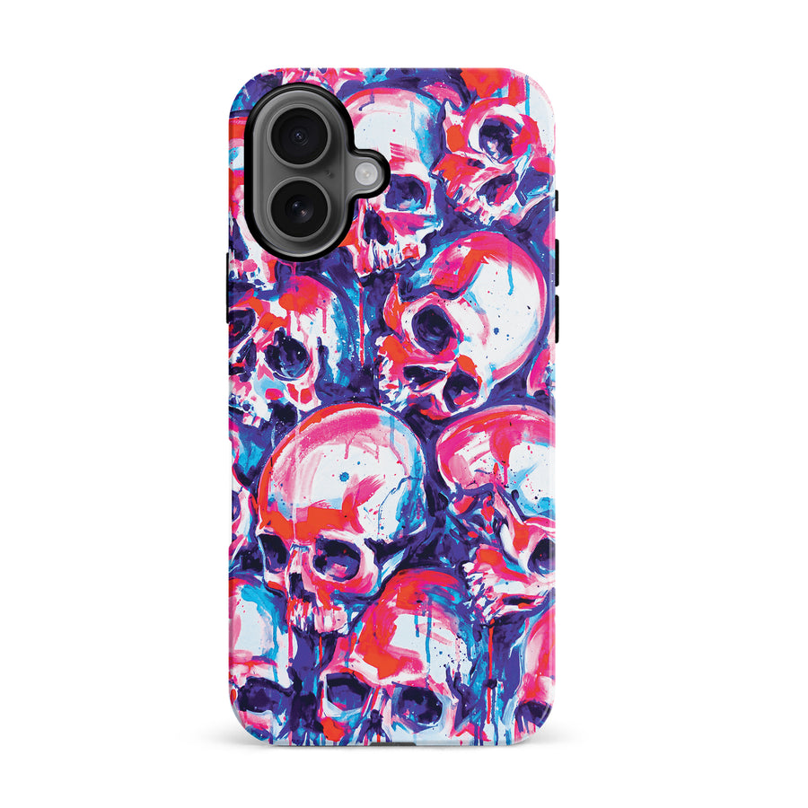 iPhone 16 Taytayski Neon Skulls Phone Case