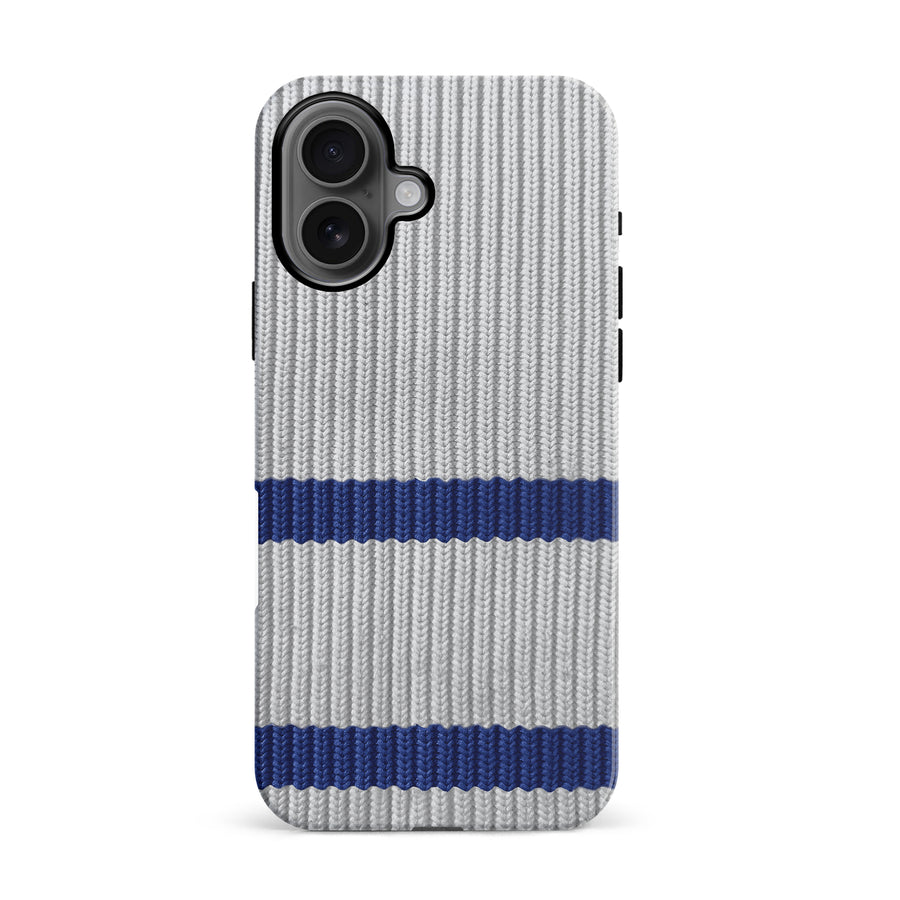 iPhone 16 Pro Hockey Sock Phone Case - Toronto Maple Leafs Away