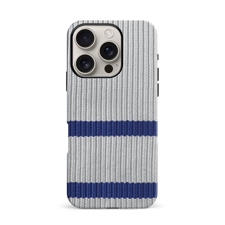 iPhone 16 Pro Hockey Sock Phone Case - Toronto Maple Leafs Away