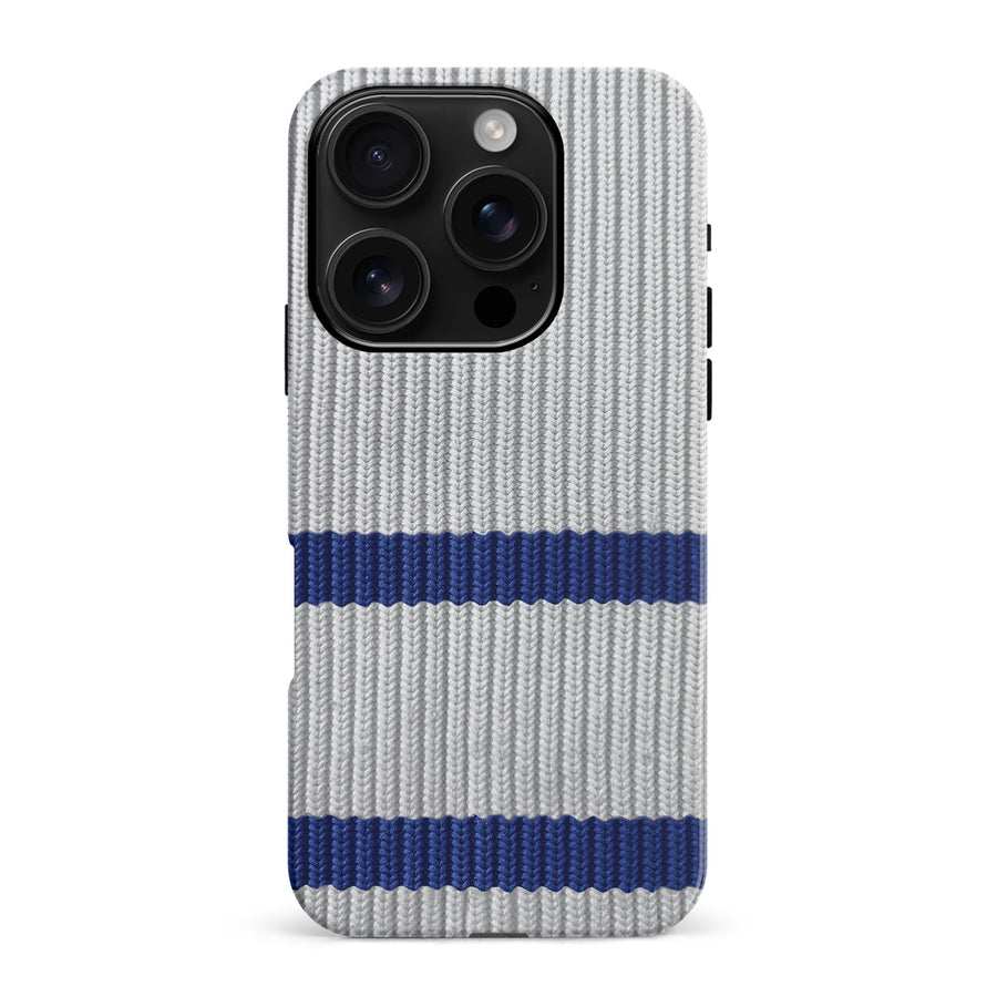 iPhone 16 Pro Max Hockey Sock Phone Case - Toronto Maple Leafs Away