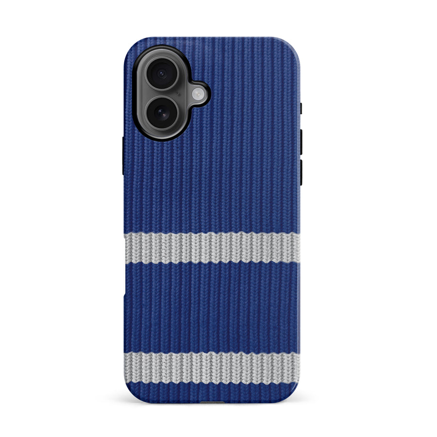 iPhone 16 Hockey Sock Phone Case - Toronto Maple Leafs Home