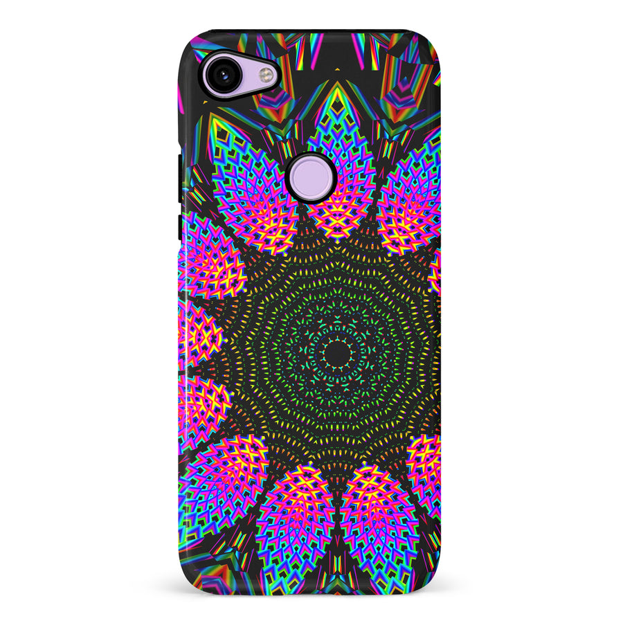 Google Pixel 3 Tricktronix - Fractal Rain Phone Case