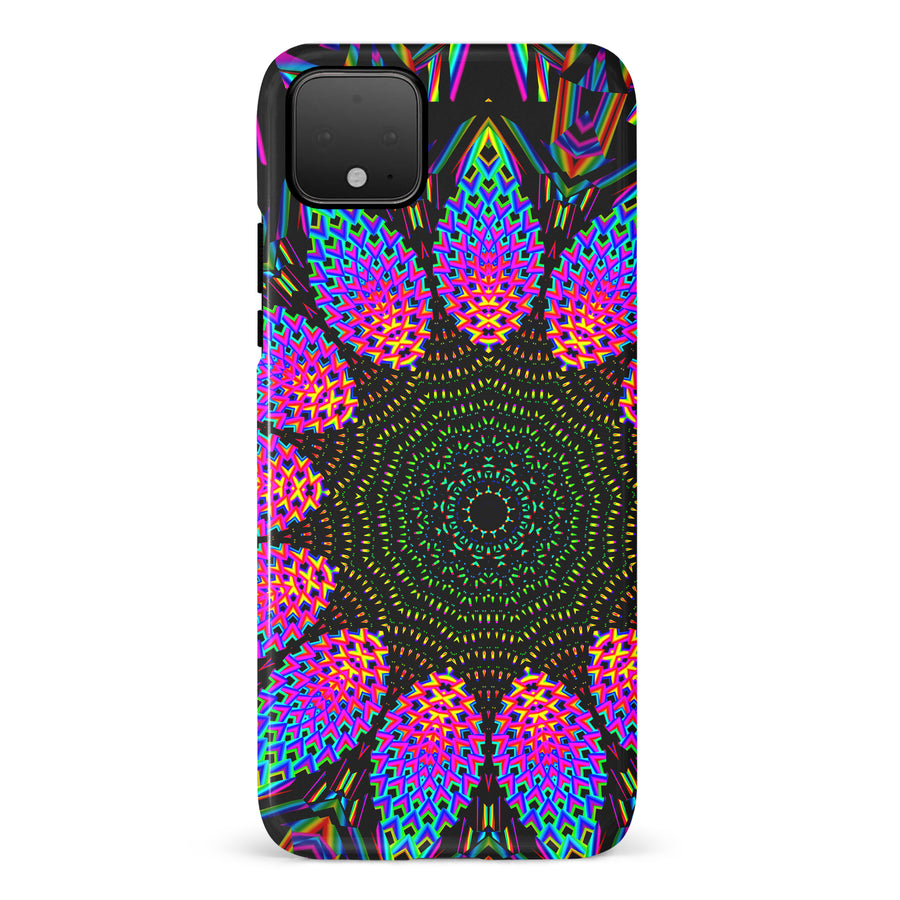 Google Pixel 4 Tricktronix - Fractal Rain Phone Case