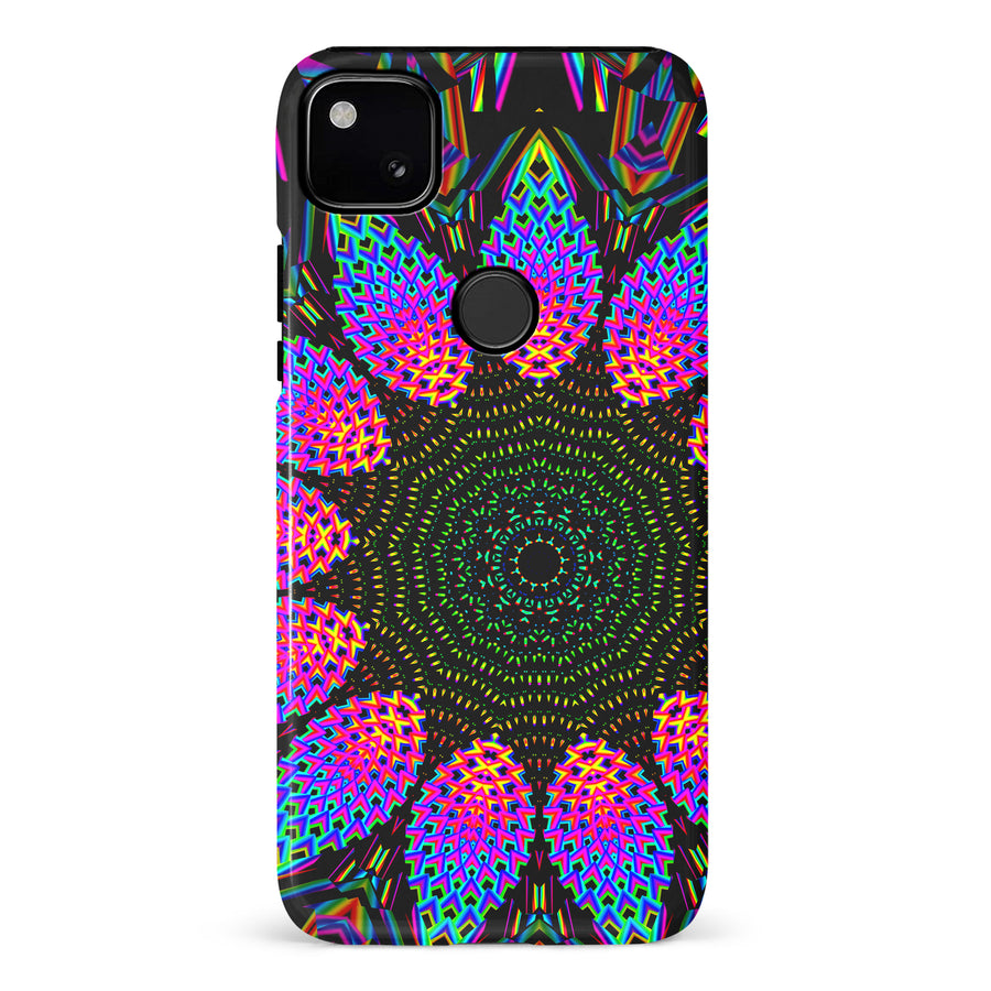 Google Pixel 4A Tricktronix - Fractal Rain Phone Case