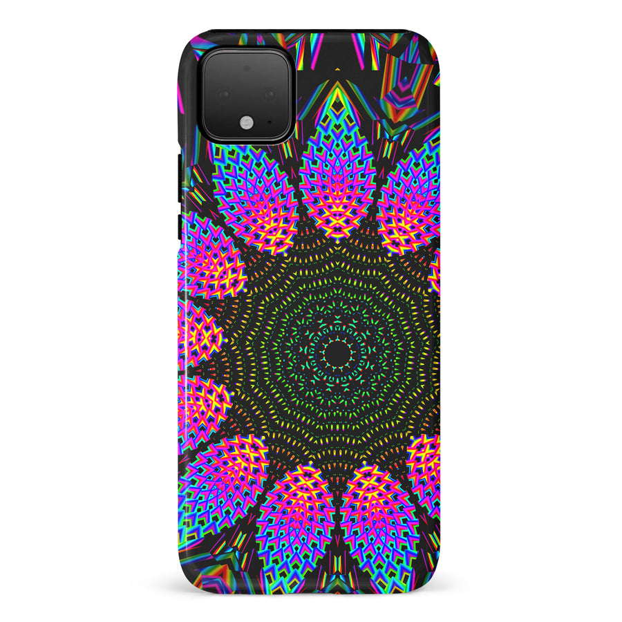 Google Pixel 4 XL Tricktronix - Fractal Rain Phone Case