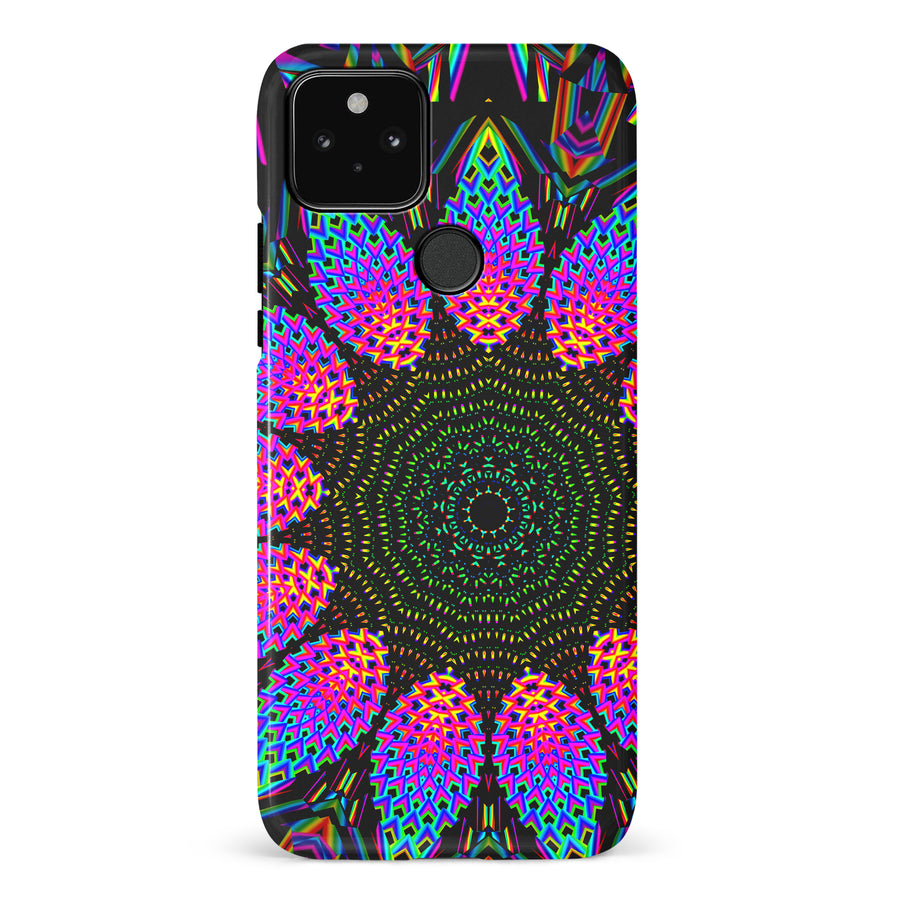 Google Pixel 5 Tricktronix - Fractal Rain Phone Case