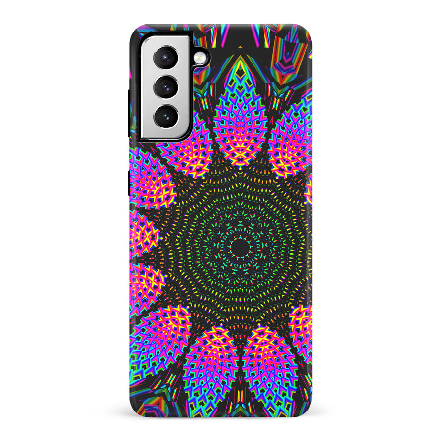 Samsung Galaxy S21 Tricktronix - Fractal Rain Phone Case