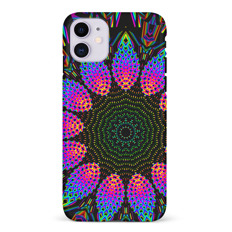 iPhone 11 Tricktronix - Fractal Rain Phone Case