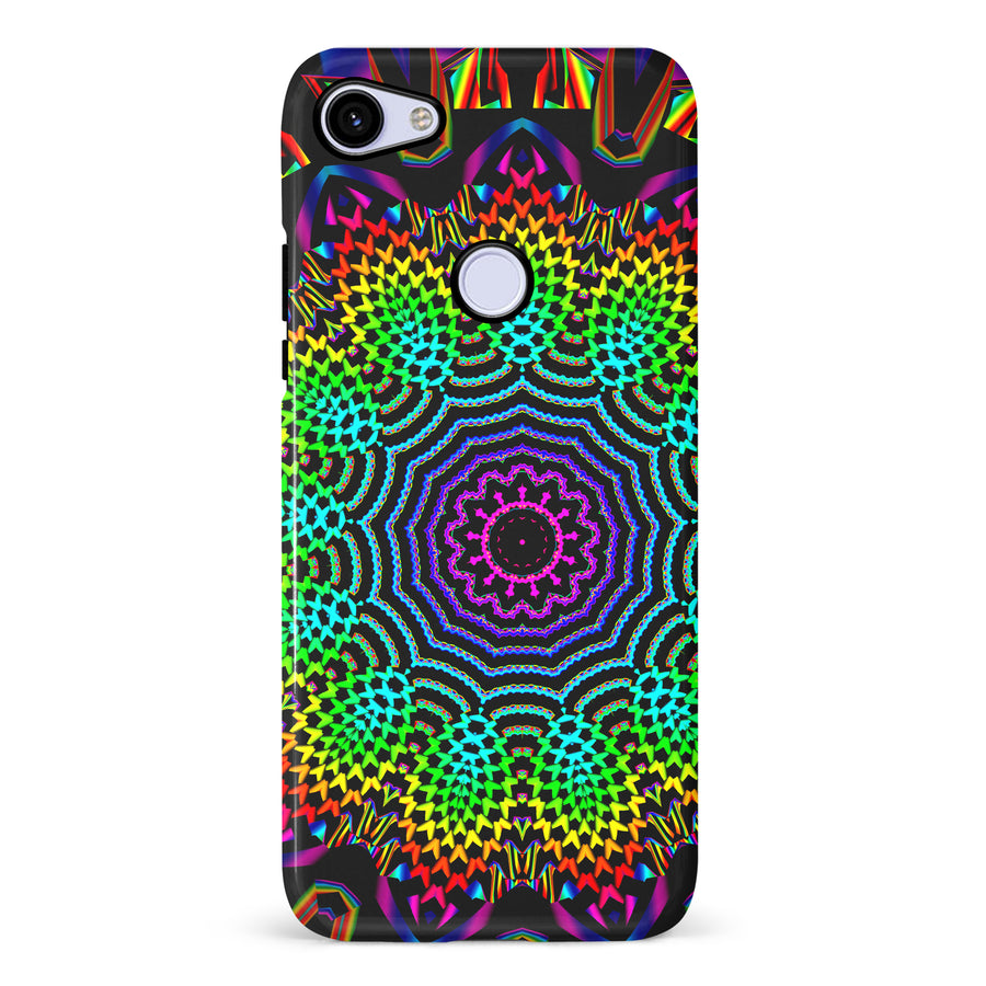 Google Pixel 3A Tricktronix - Fractal Sun Phone Case