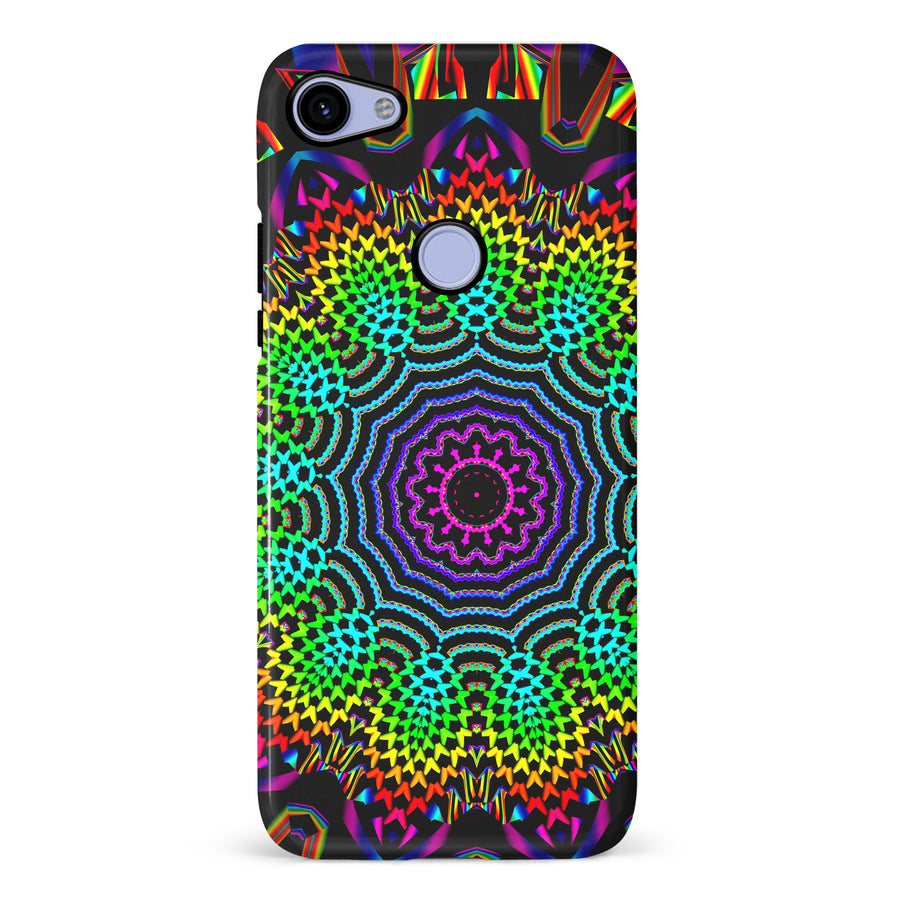 Google Pixel 3A XL Tricktronix - Fractal Sun Phone Case