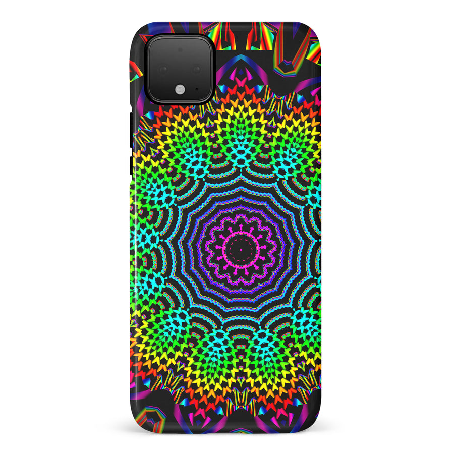 Google Pixel 4 Tricktronix - Fractal Sun Phone Case