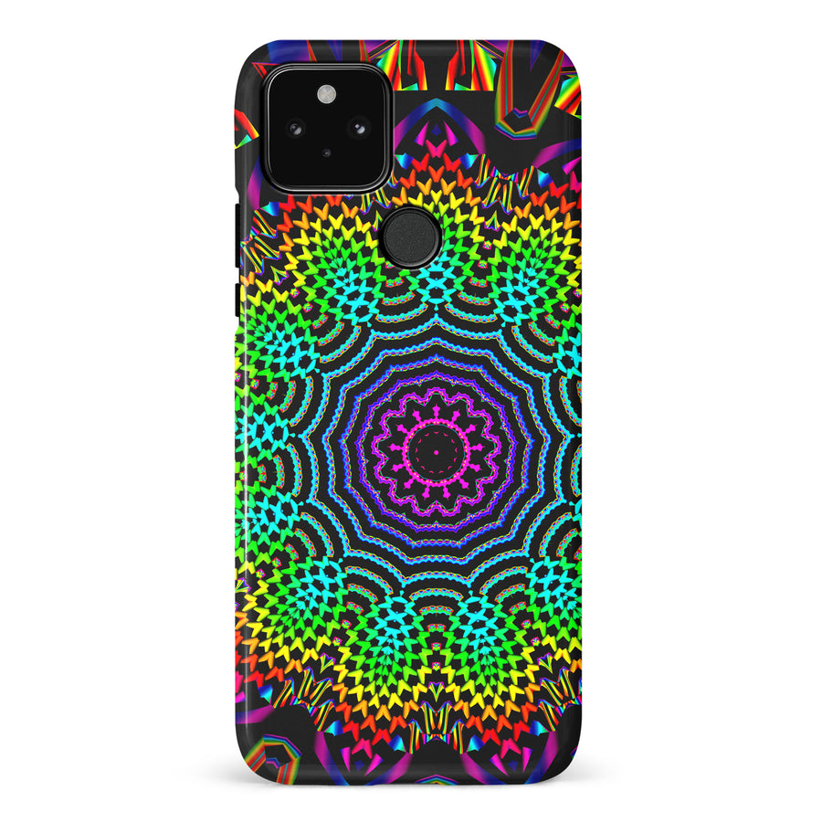 Google Pixel 5 Tricktronix - Fractal Sun Phone Case