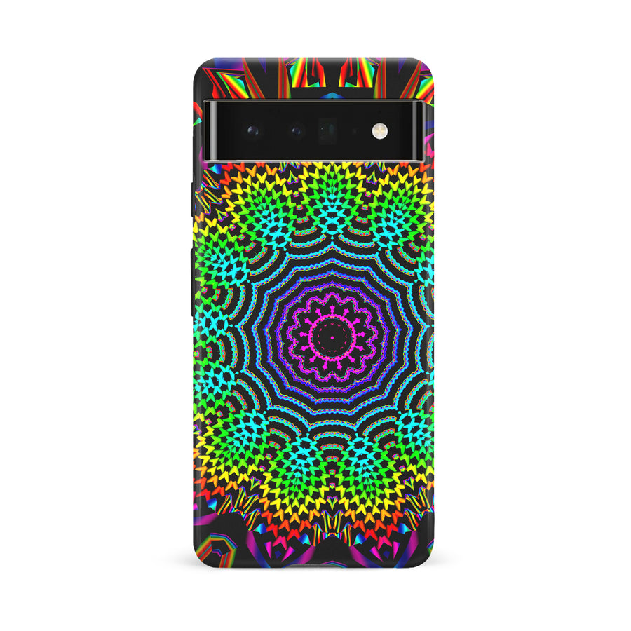 Google Pixel 6A Tricktronix - Fractal Sun Phone Case