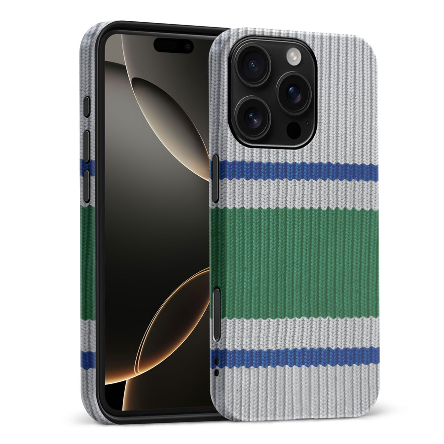 iPhone 16 Pro Max Hockey Sock Phone Case - Vancouver Canucks Away