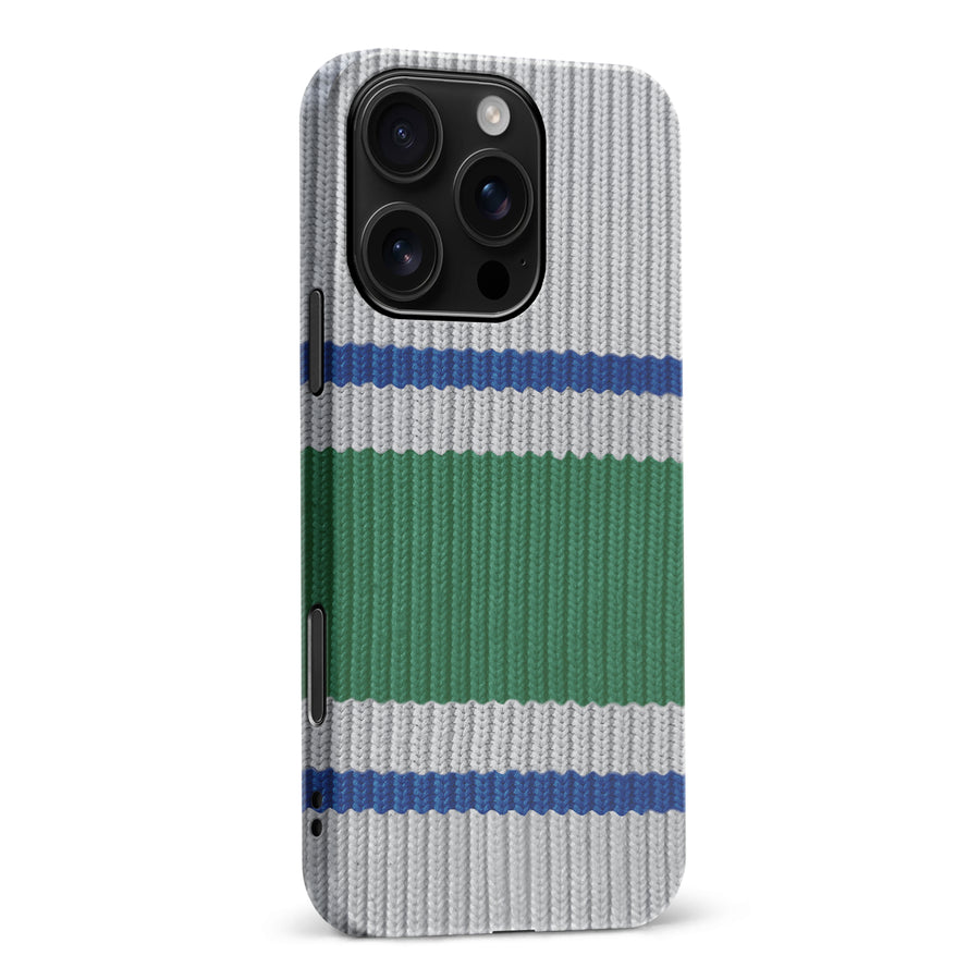 iPhone 16 Pro Max Hockey Sock Phone Case - Vancouver Canucks Away