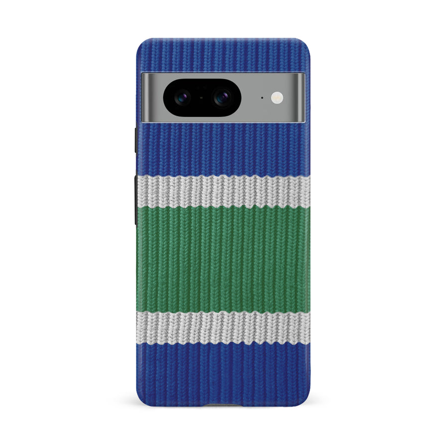 Google Pixel 8 Hockey Sock Phone Case - Vancouver Canucks Home