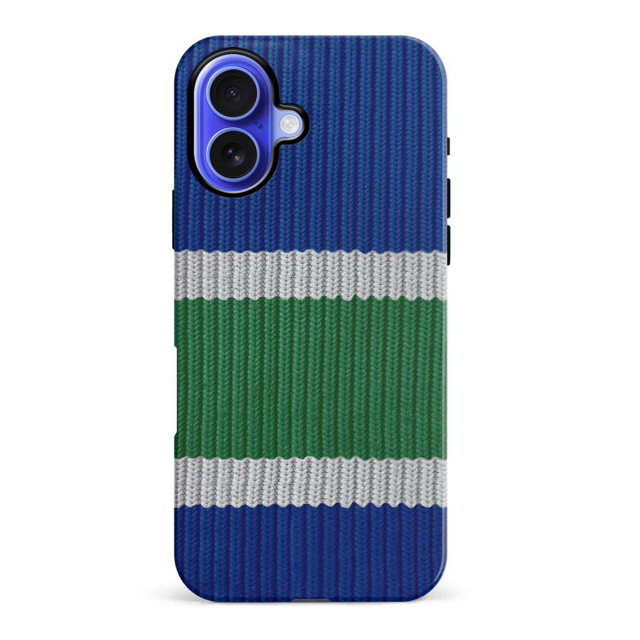 iPhone 16 Plus Hockey Sock Phone Case - Vancouver Canucks Home