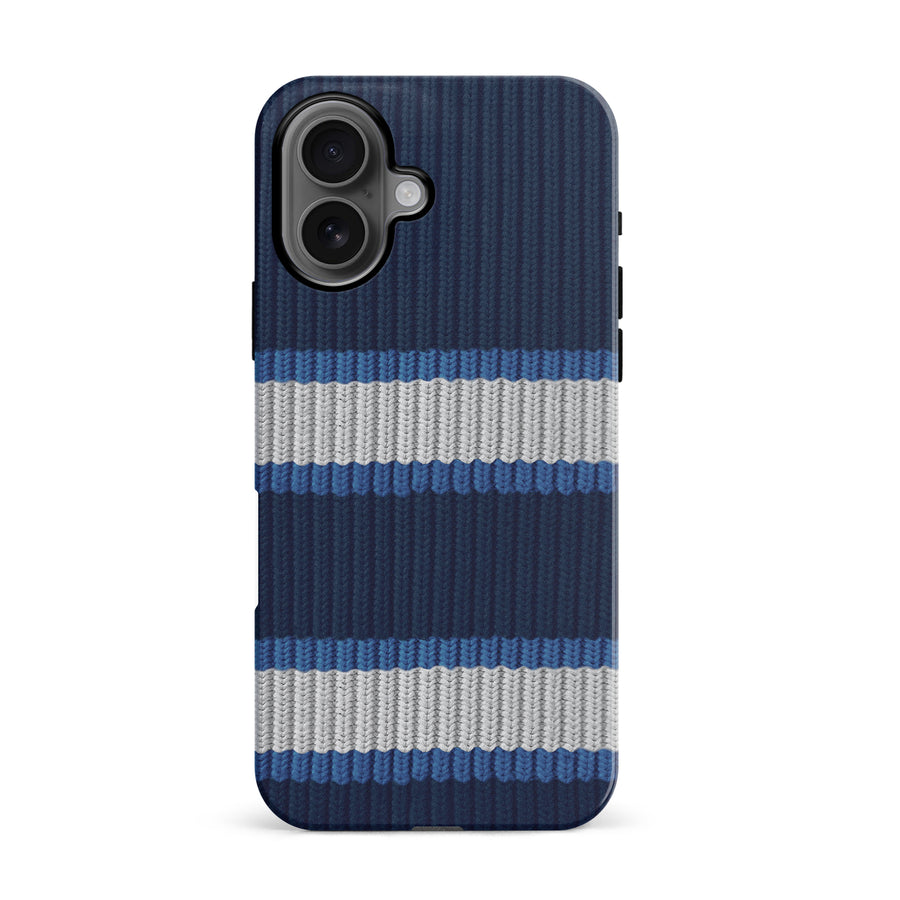 iPhone 16 Hockey Sock Phone Case - Winnipeg Jets Home