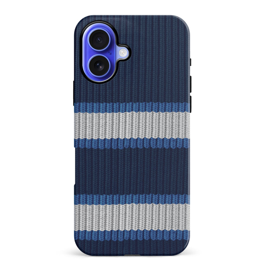 iPhone 16 Plus Hockey Sock Phone Case - Winnipeg Jets Home