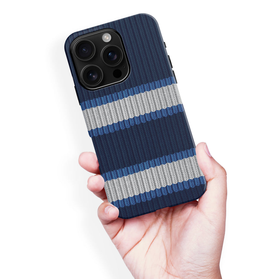 iPhone 16 Pro Max Hockey Sock Phone Case - Winnipeg Jets Home