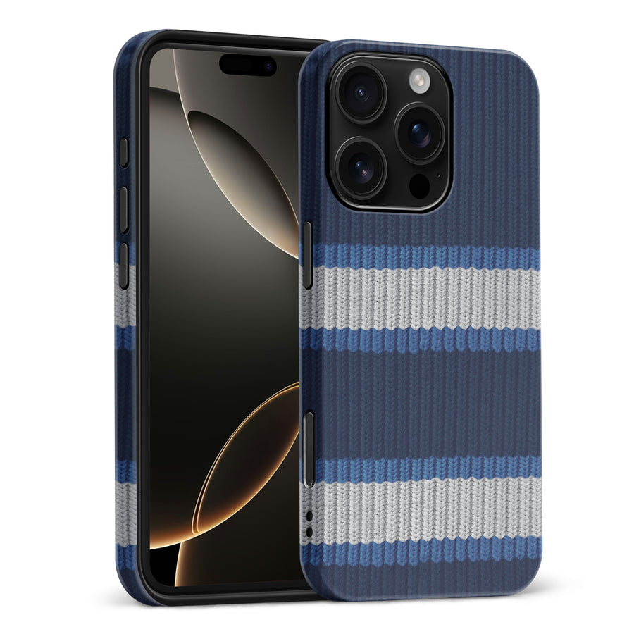 iPhone 16 Pro Max Hockey Sock Phone Case - Winnipeg Jets Home