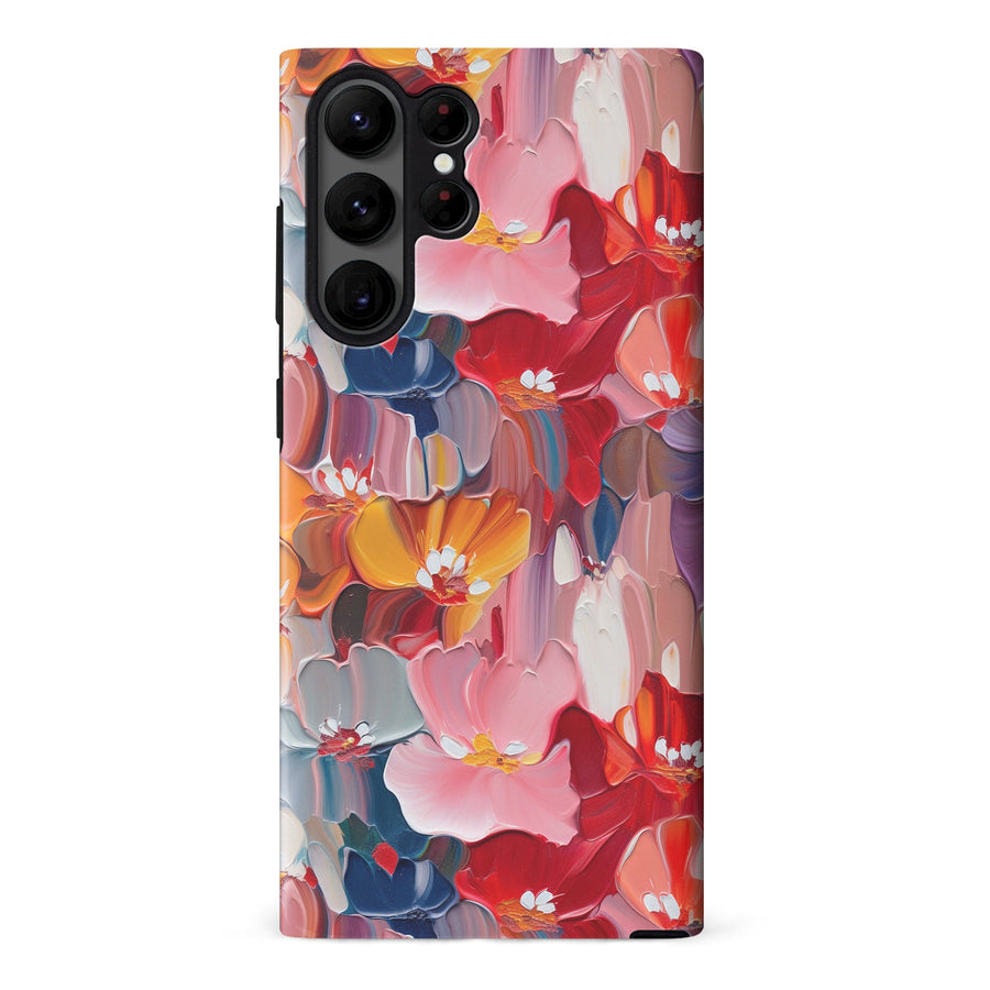 Samsung Galaxy S23 Ultra Mirage Painted Flowers Phone Case