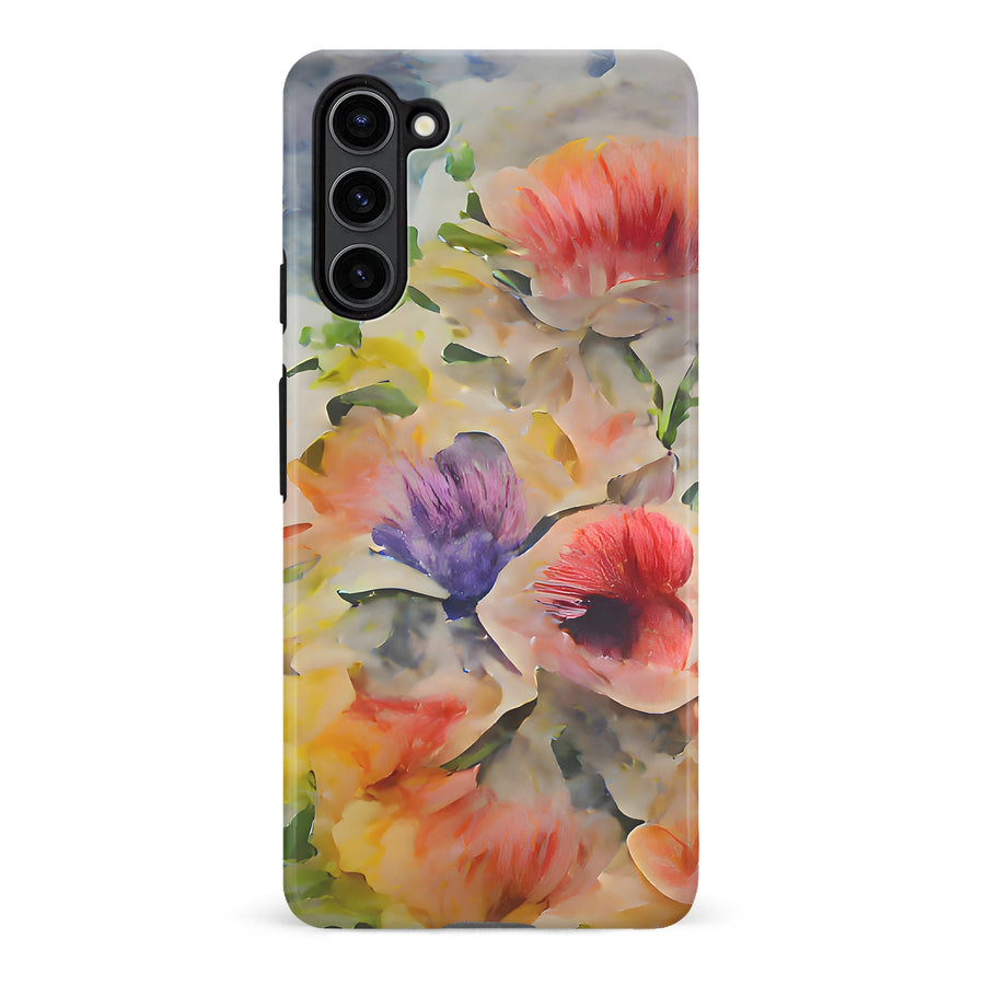 Samsung Galaxy S23 Plus Whimsical Blooms Painted Flowers Phone Case