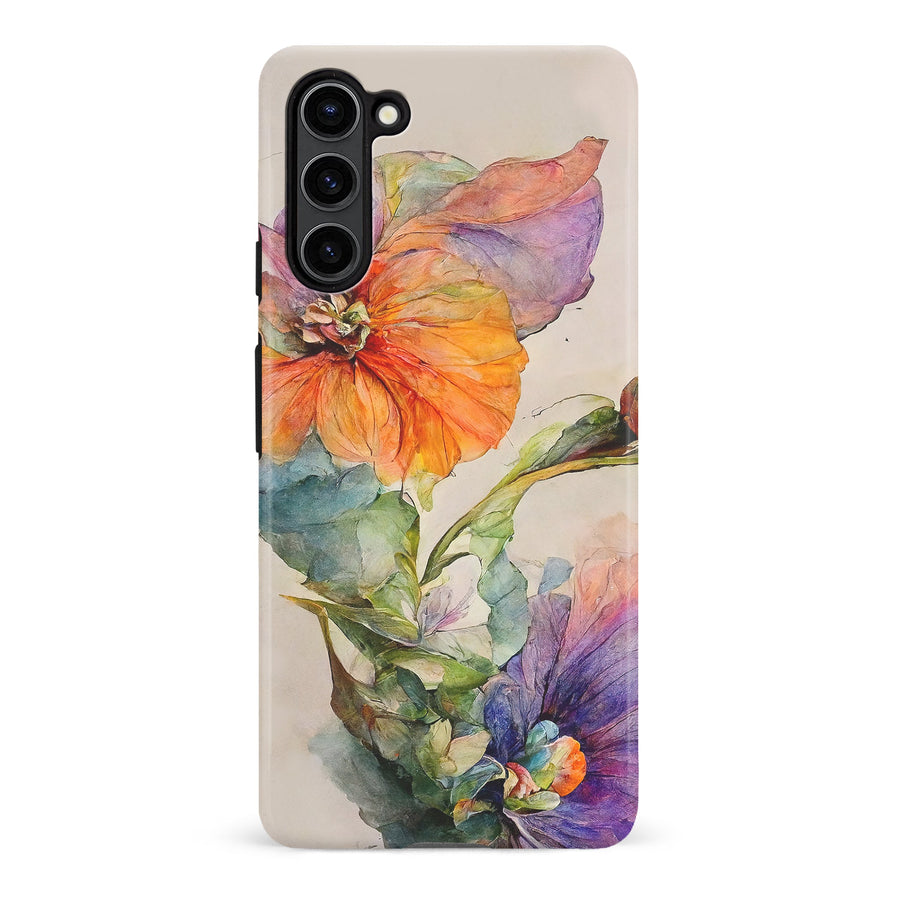 Samsung Galaxy S23 Plus Pastel Painted Petals Phone Case