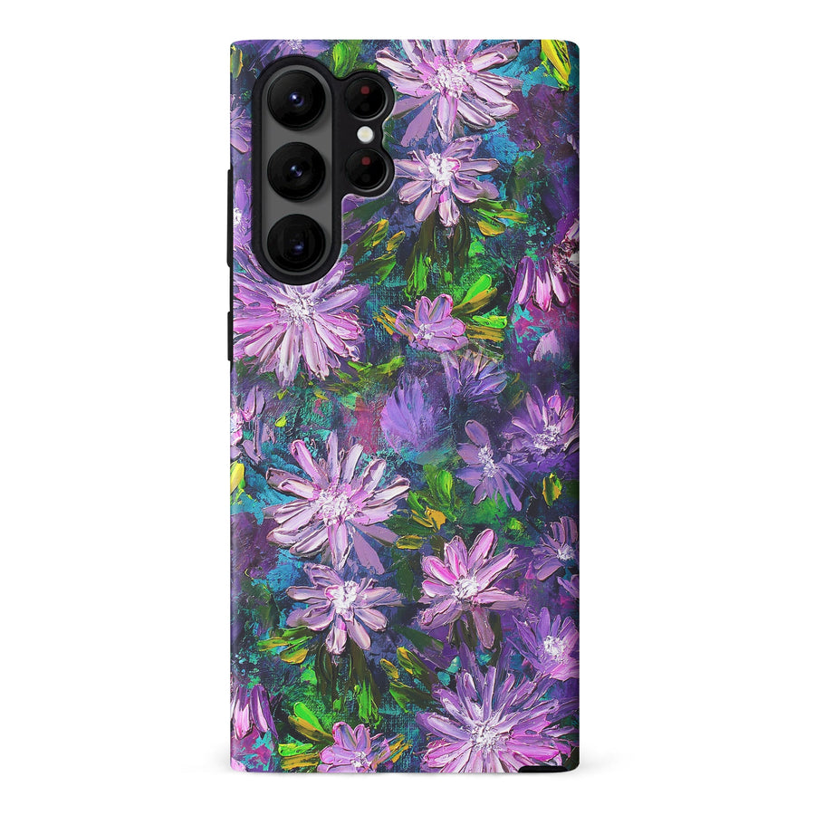 Samsung Galaxy S23 Ultra Kaleidoscope Painted Flowers Phone Case