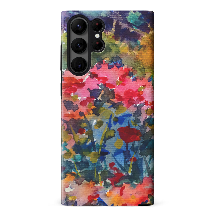 Samsung Galaxy S23 Ultra Painted Wildflowers Phone Case