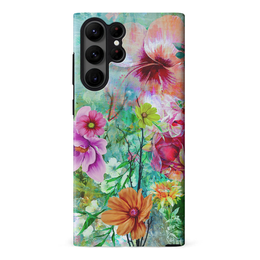 Samsung Galaxy S23 Ultra Radiant Springtime Painted Flowers Phone Case