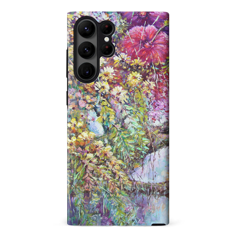 Samsung Galaxy S23 Ultra Mystical Painted Flowerbed Phone Case