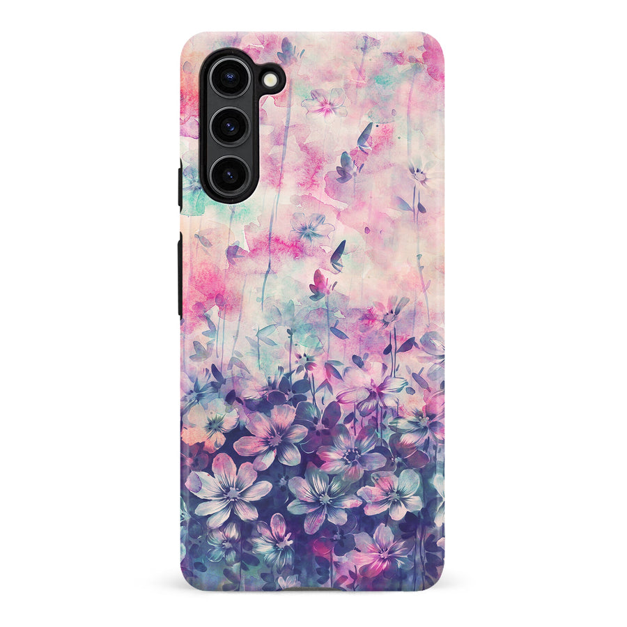 Samsung Galaxy S23 Plus Lush Haven Painted Flowers Phone Case