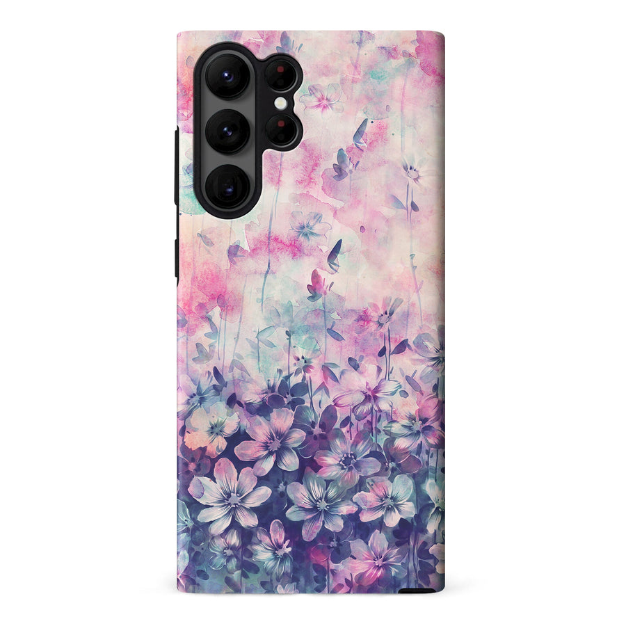 Samsung Galaxy S23 Ultra Lush Haven Painted Flowers Phone Case