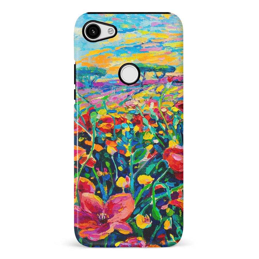Google Pixel 3 XL Gardenia Painted Flowers Phone Case