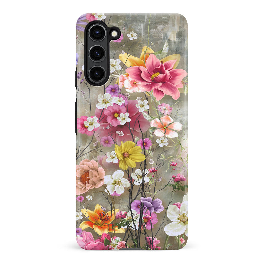 Samsung Galaxy S23 Plus Tropical Paradise Painted Flowers Phone Case