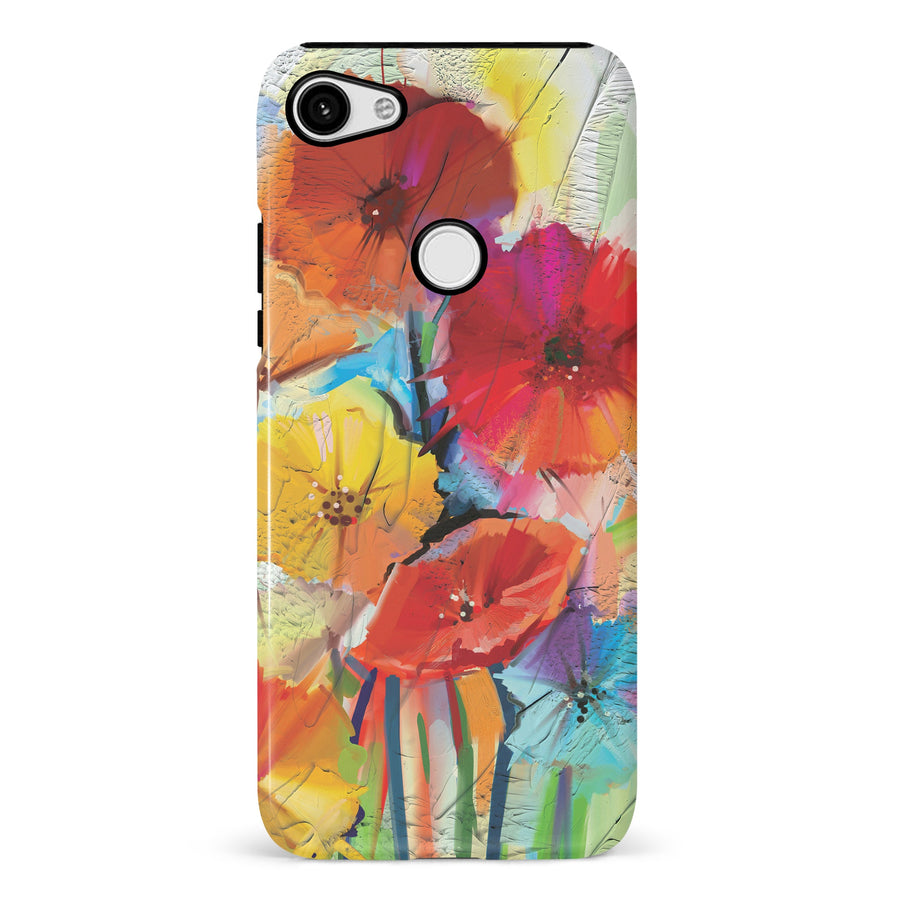 Google Pixel 3 XL Fusion of Flora Painted Flowers Phone Case