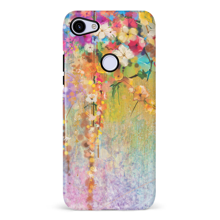 Google Pixel 3A Midnight Bloom Painted Flowers Phone Case