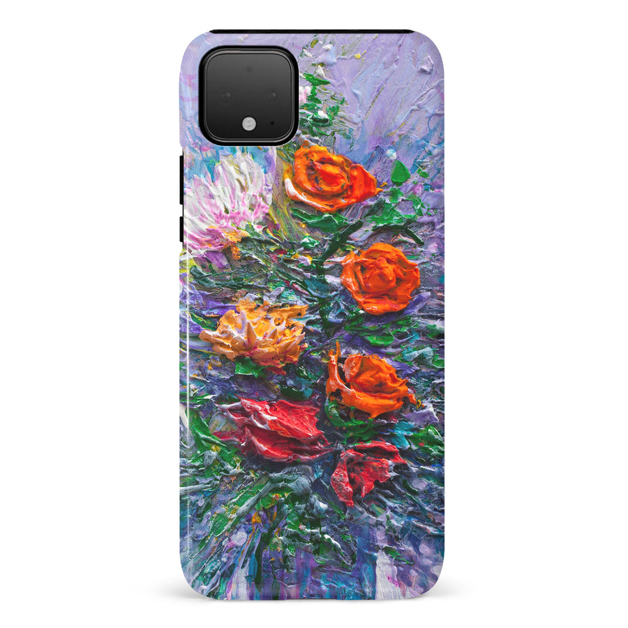 Google Pixel 4 XL Rhapsody Painted Flowers Phone Case