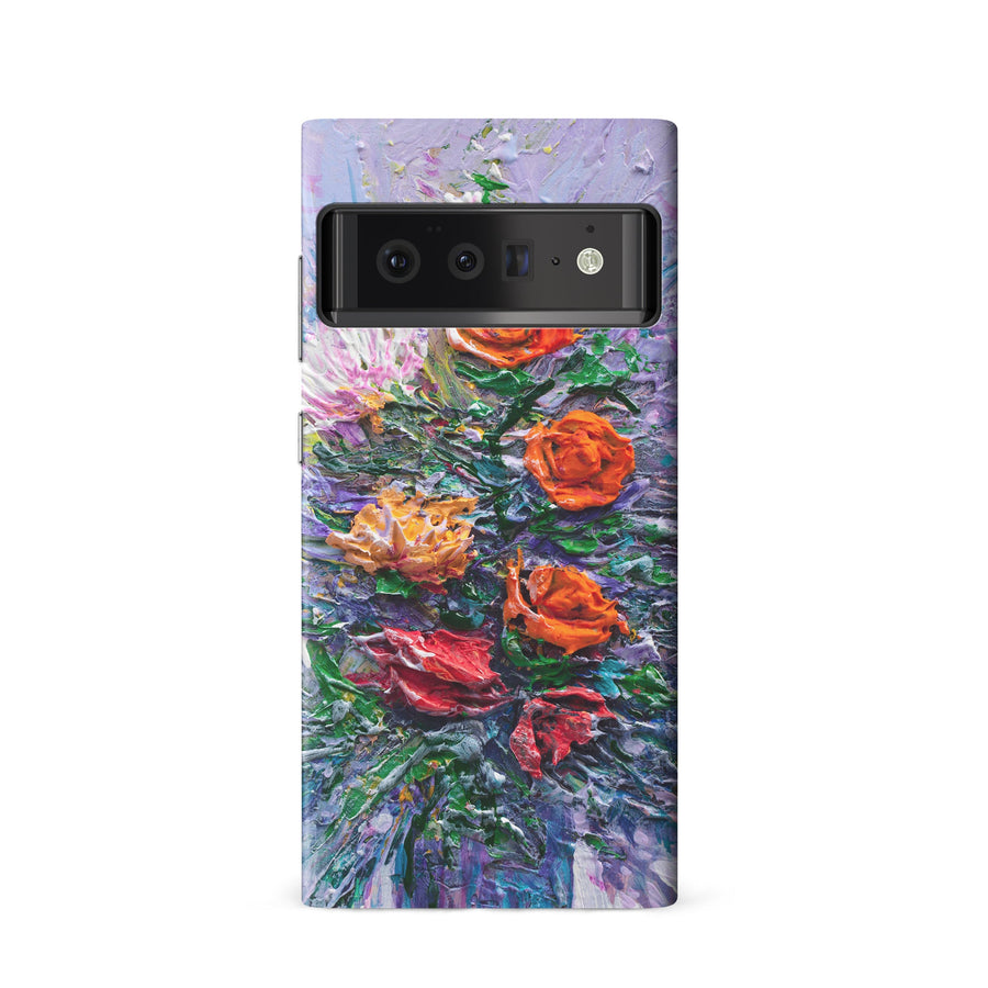 Google Pixel 6 Rhapsody Painted Flowers Phone Case