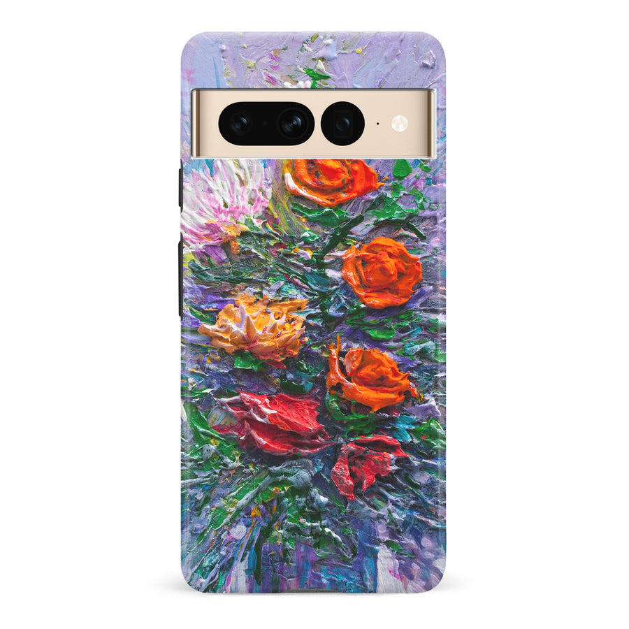 Google Pixel 7 Pro Rhapsody Painted Flowers Phone Case