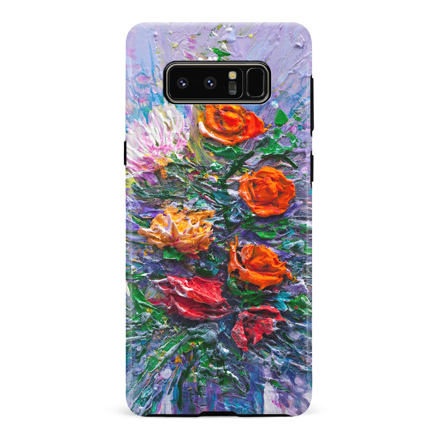 Samsung Galaxy Note 8 Rhapsody Painted Flowers Phone Case