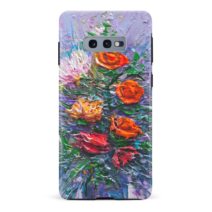 Samsung Galaxy S10e Rhapsody Painted Flowers Phone Case