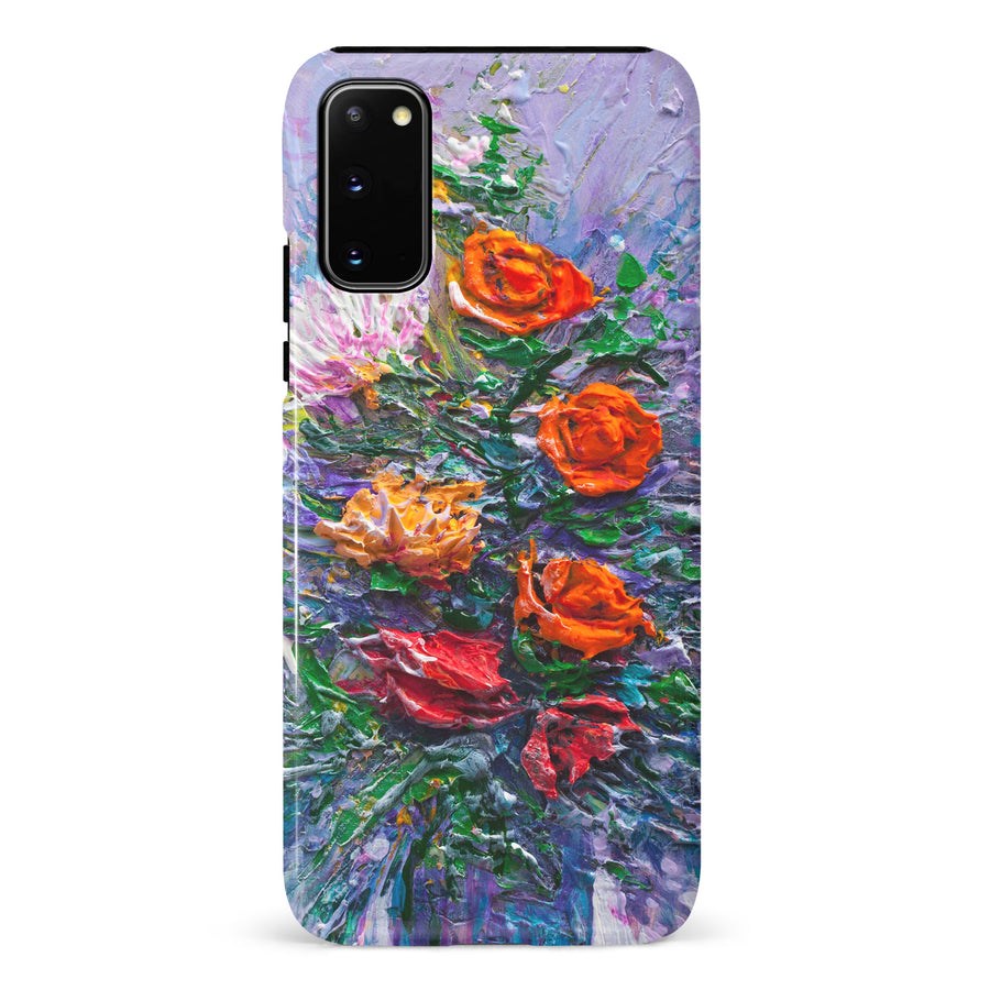 Samsung Galaxy S20 Rhapsody Painted Flowers Phone Case