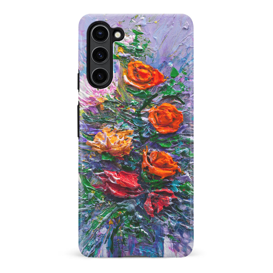 Samsung Galaxy S23 Plus Rhapsody Painted Flowers Phone Case