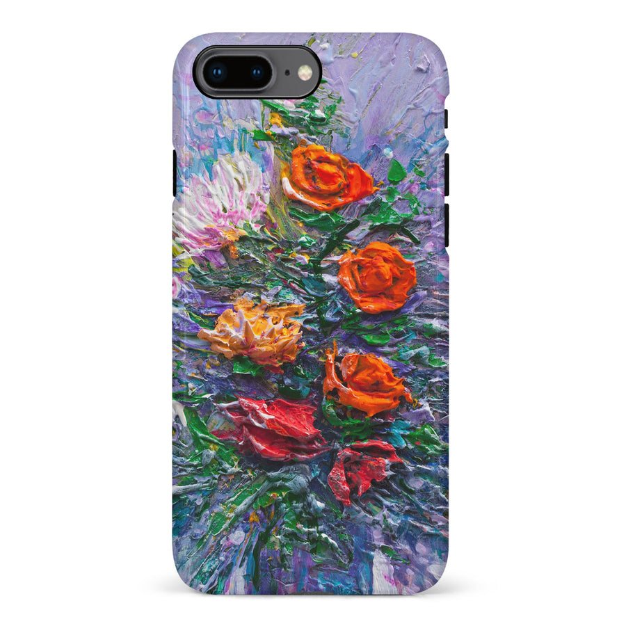 iPhone 8 Plus Rhapsody Painted Flowers Phone Case