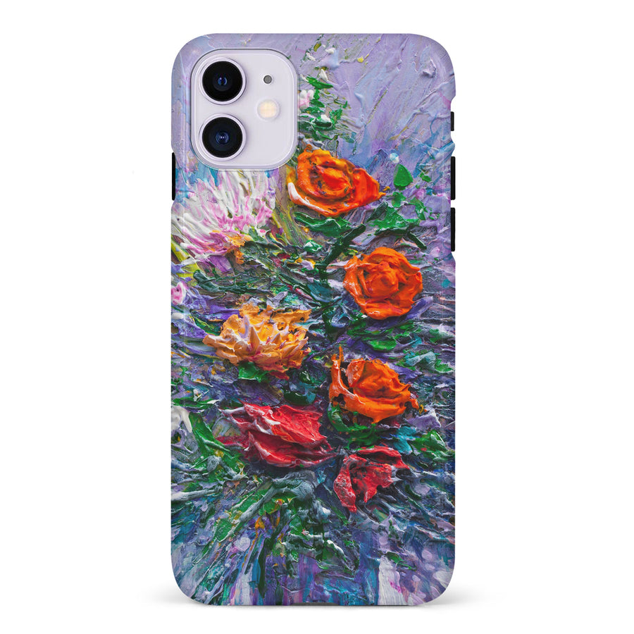 iPhone 11 Rhapsody Painted Flowers Phone Case