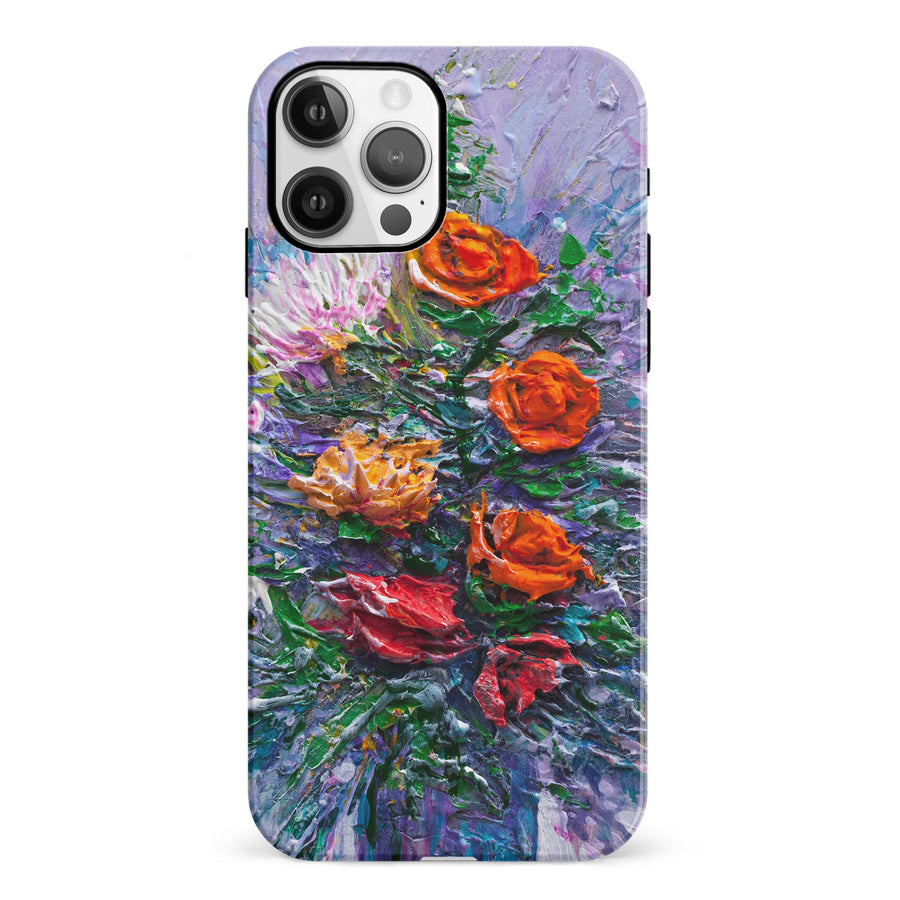 iPhone 12 Rhapsody Painted Flowers Phone Case